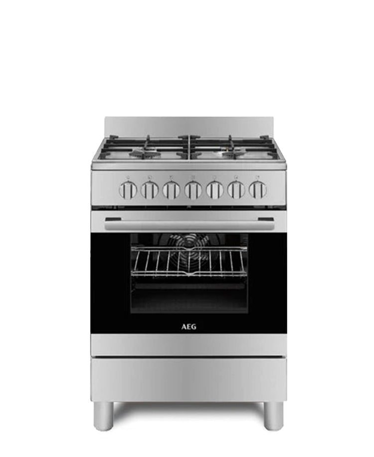 AEG 60cm Freestanding Gas/Electric Cooker - Stainless Steel