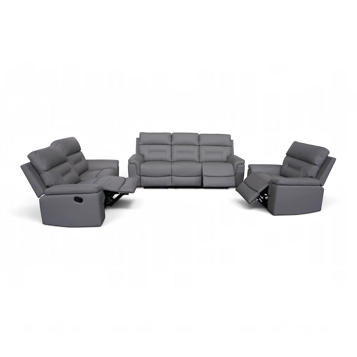 Sorrento 3.2.1 Recliner Lounge Suite - Light Grey