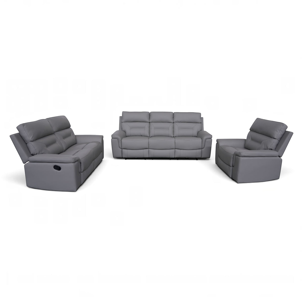Sorrento 3.2.1 Recliner Lounge Suite - Light Grey