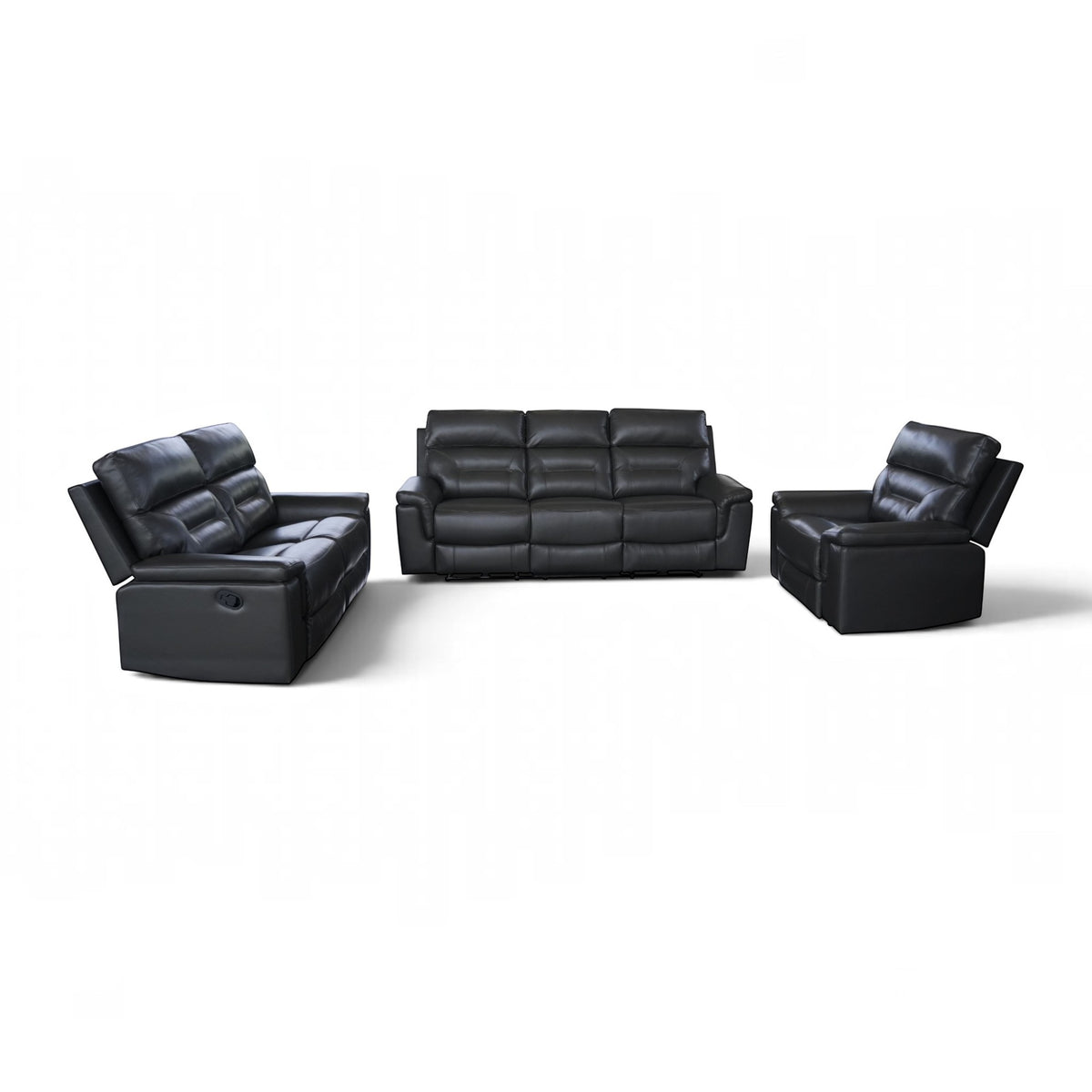 Ravello 3.2.1 Electric Recliner Lounge Suite with USB - Charcoal