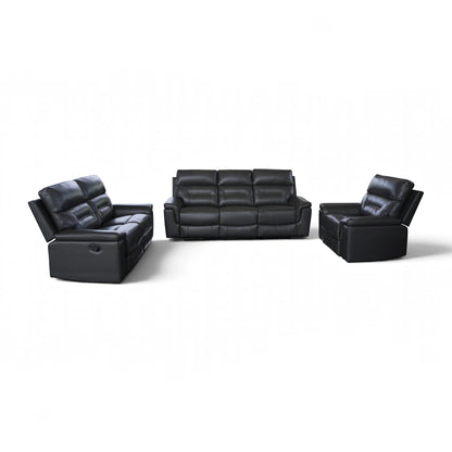 Ravello 3.2.1 Electric Recliner Lounge Suite with USB - Charcoal