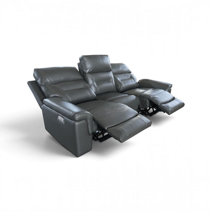 Ravello 3.2.1 Electric Recliner Lounge Suite with USB - Charcoal