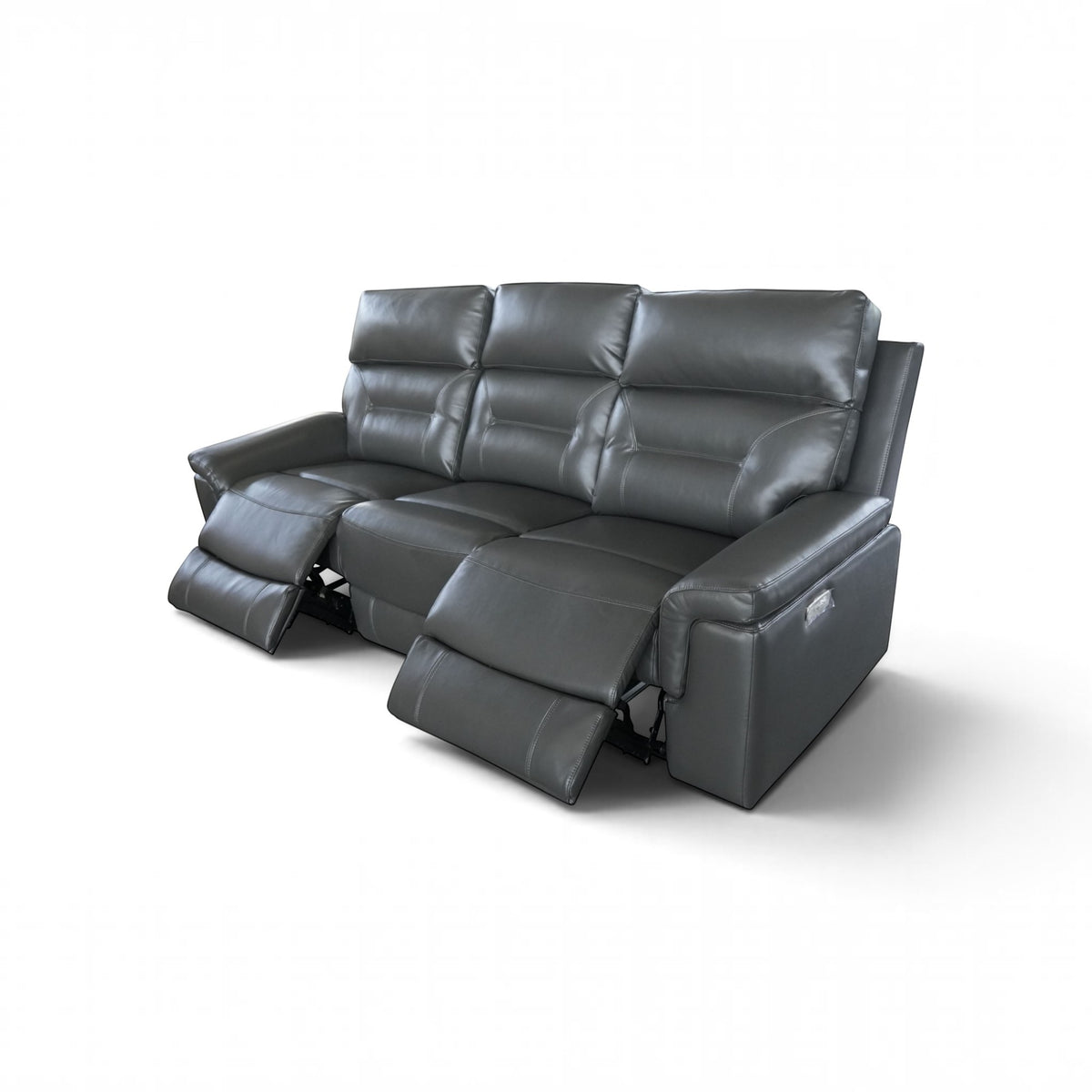 Ravello 3.2.1 Electric Recliner Lounge Suite with USB - Charcoal