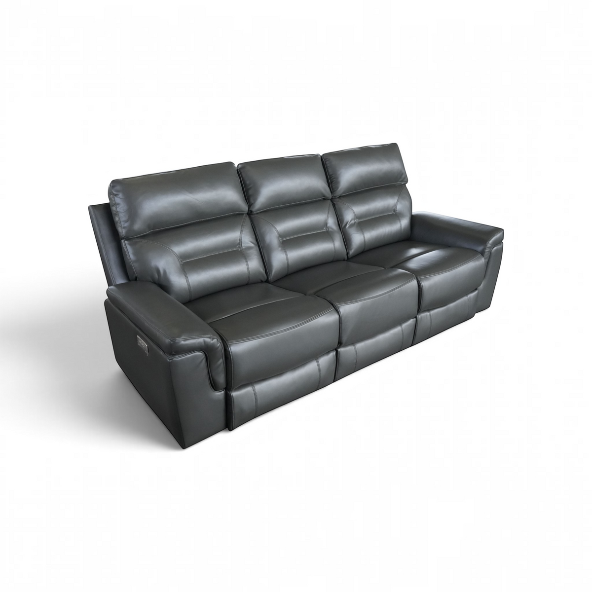 Ravello 3.2.1 Electric Recliner Lounge Suite with USB - Charcoal