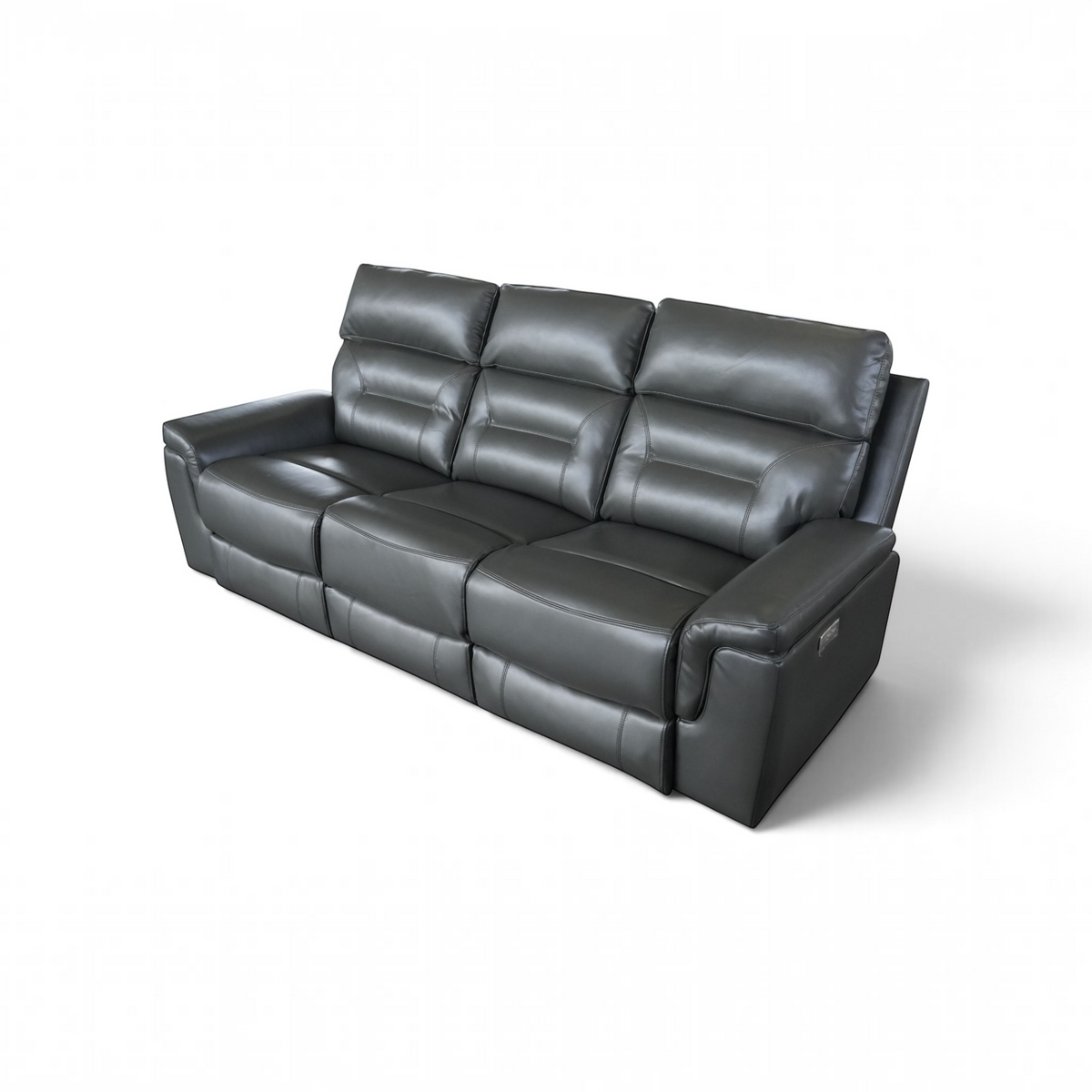 Ravello 3.2.1 Electric Recliner Lounge Suite with USB - Charcoal