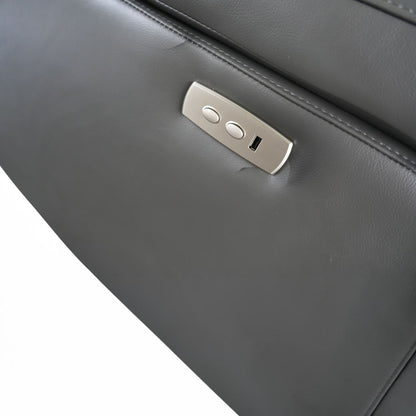 Ravello 3.2.1 Electric Recliner Lounge Suite with USB - Charcoal