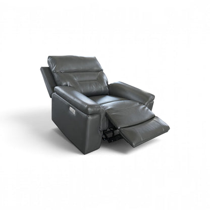 Ravello 3.2.1 Electric Recliner Lounge Suite with USB - Charcoal