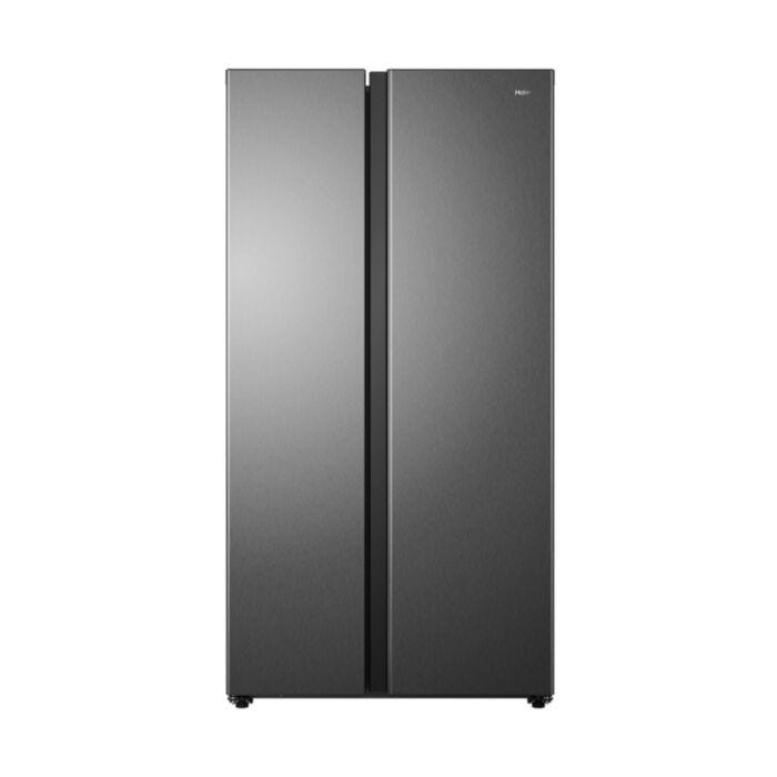 Haier 514L Side-by-Side Refrigerator HRF-668VNFMBL Black Sand Silver