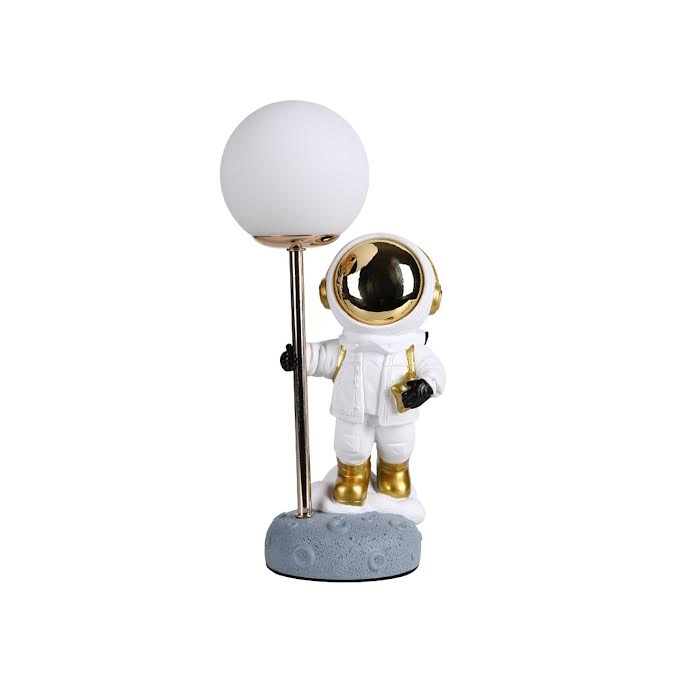 USB Astronaut Table Lamp White