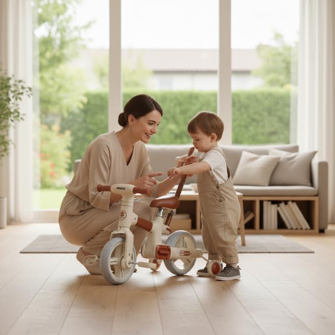 Push & Ride Tricycle Brown