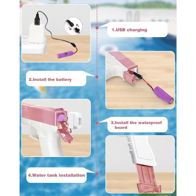 Electric Water Gun Pink