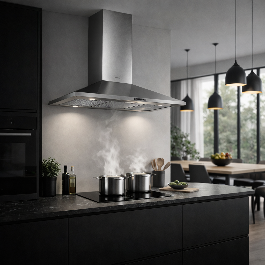 Elica 90cm Pyramid Style Cooker Hood Stainless Steel detail
