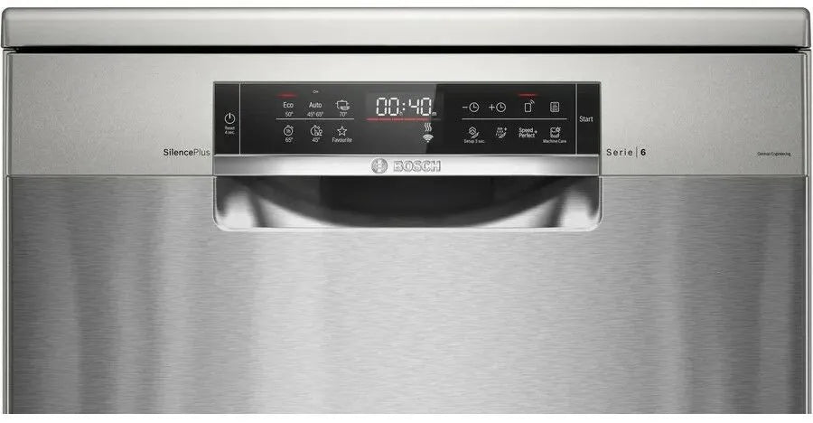 Bosch Series 6 Freestanding Dishwasher 60 cm Silver - SMS6EMI10Z