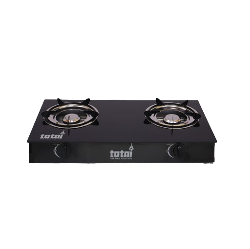 TOTAI 2 BURNER TABLETOP GAS STOVE WITH AUTO IGNITION- BLACK