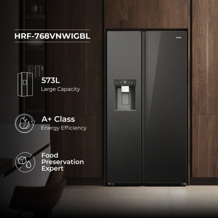 Haier HRF-768VNWIGBL side view