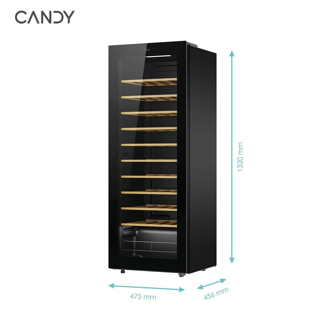 Candy Wine Cooler 58 bottles Monozone 10 Beachwood shelves