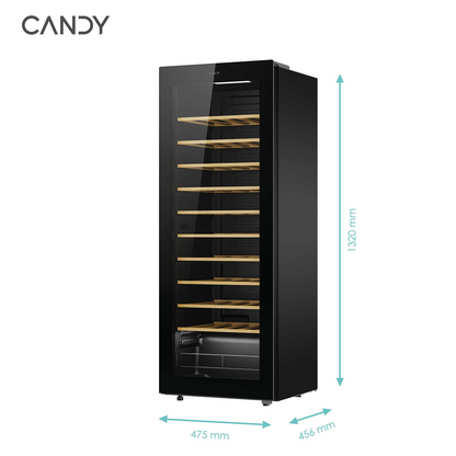 Candy Wine Cooler 58 bottles Monozone 10 Beachwood shelves