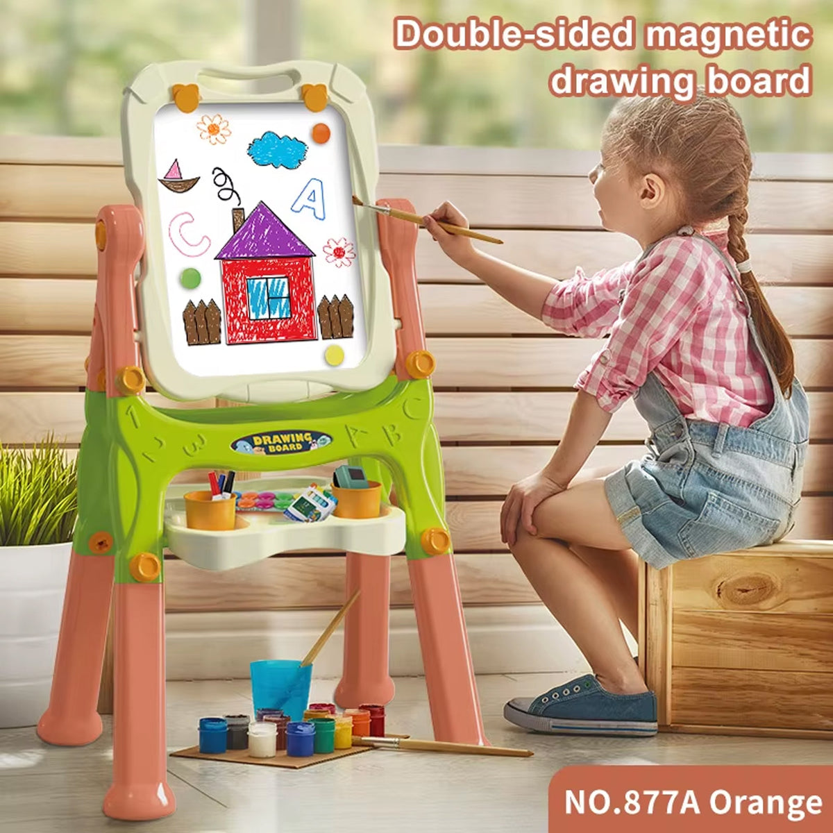 Double-Sided Plastic Drawing Board Multicoloured