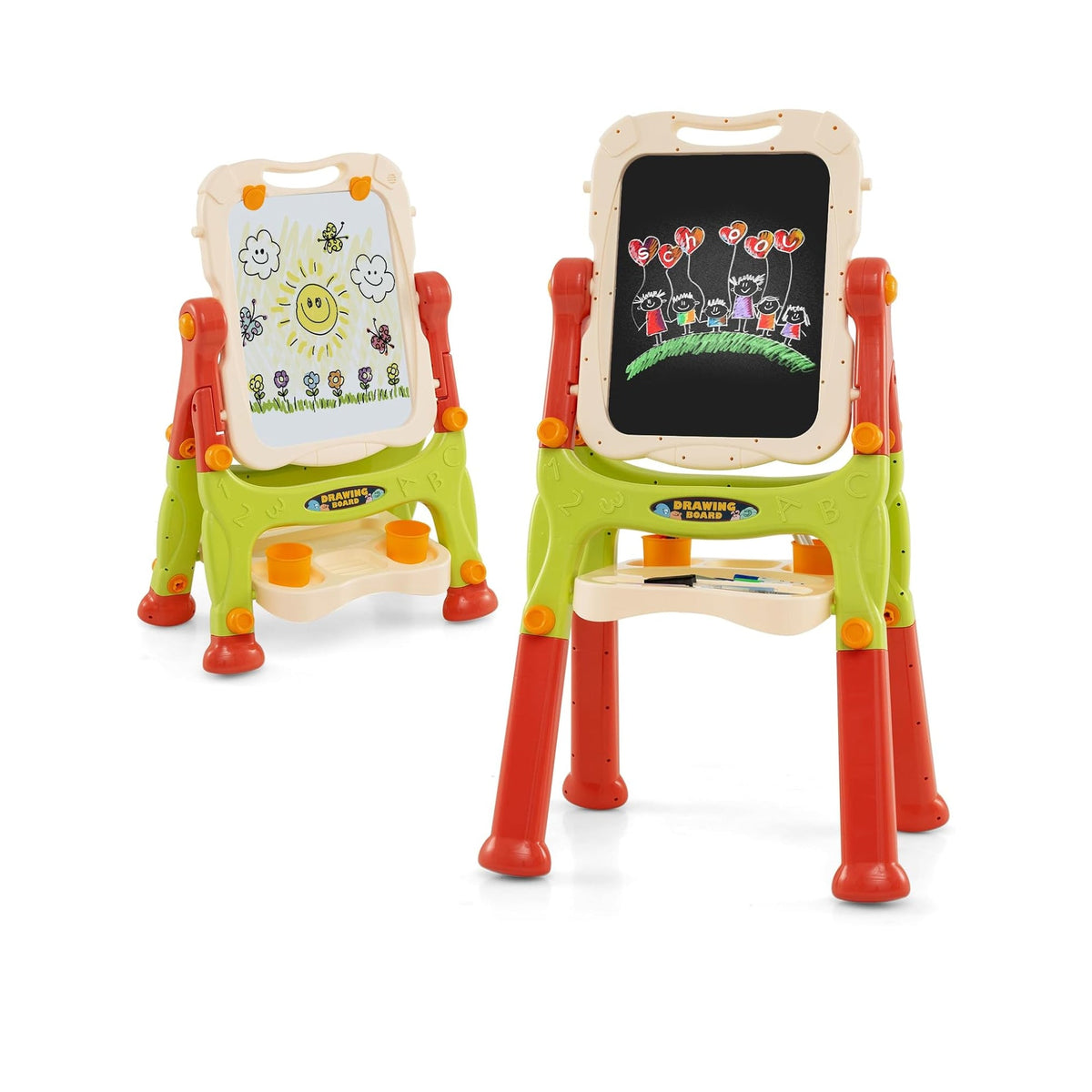 Double-Sided Plastic Drawing Board Multicoloured