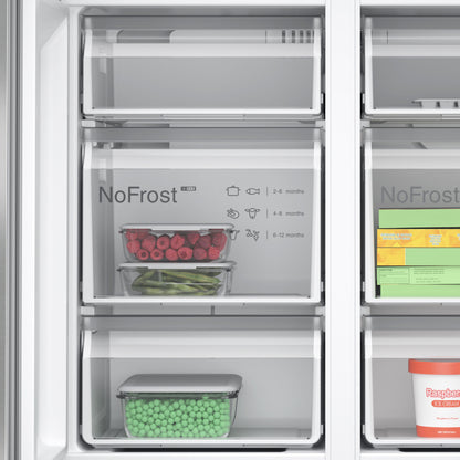 Bosch 646L Stainless Steel French Door Bottom Freezer, Multi Door - KFN96VPEA