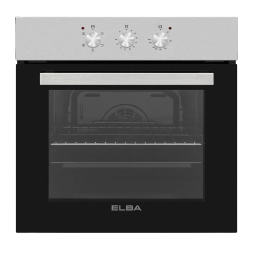 ELBA 60CM MULTIFUNCTION ELECTRIC OVEN WITH  BLACK GLASS FINISH -  04/T60-3