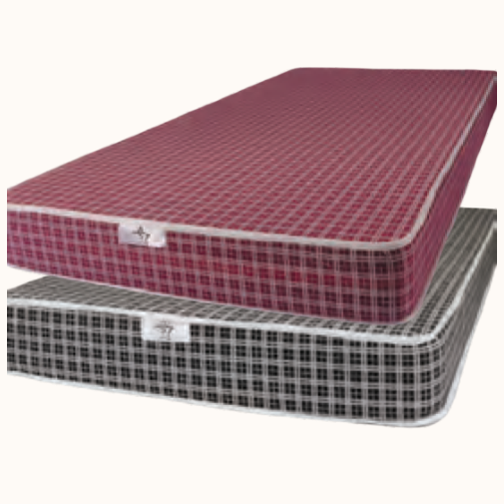 5 Star Foam Mattress red and black tartan