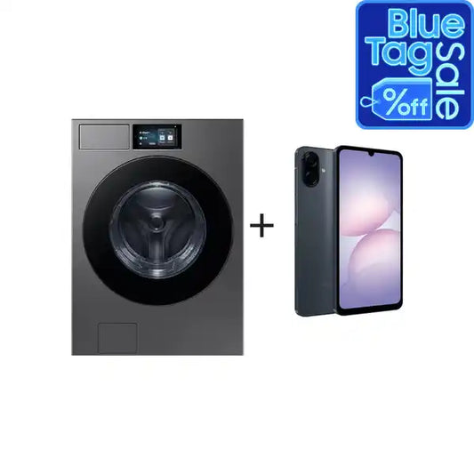 Samsung Bespoke AI 20kg Front Loader Washing Machine Dark Steel - WF90F20ADSFA
