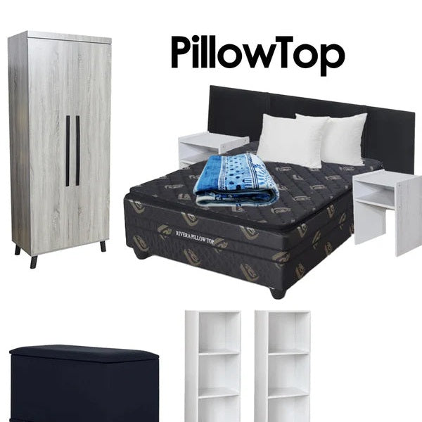 Bedroom Bundle Upgrade QUEEN PillowTop Bed (Limited Time Combo)