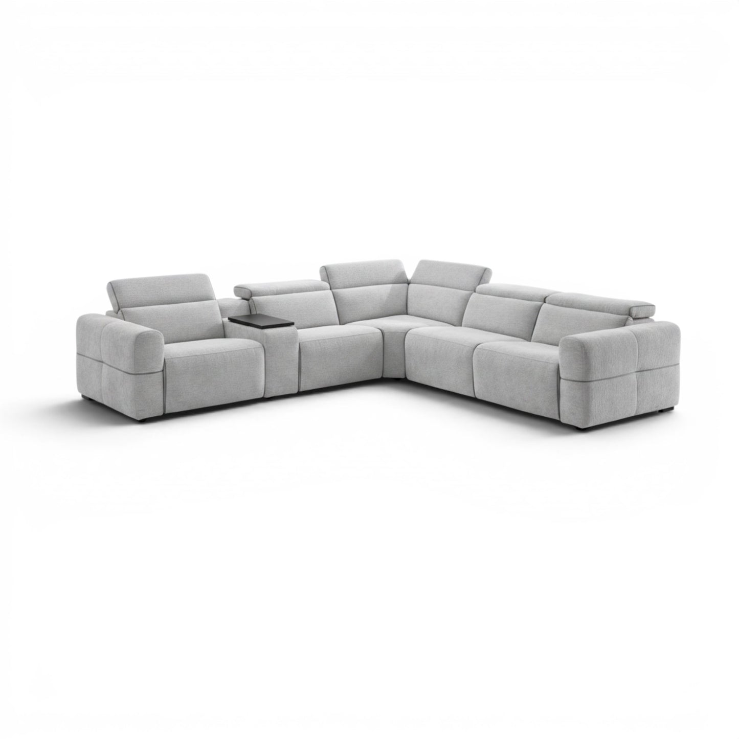 Barrie Dove 7Pc Corner Fabric Lounge Suite With Electric Recliners  80759