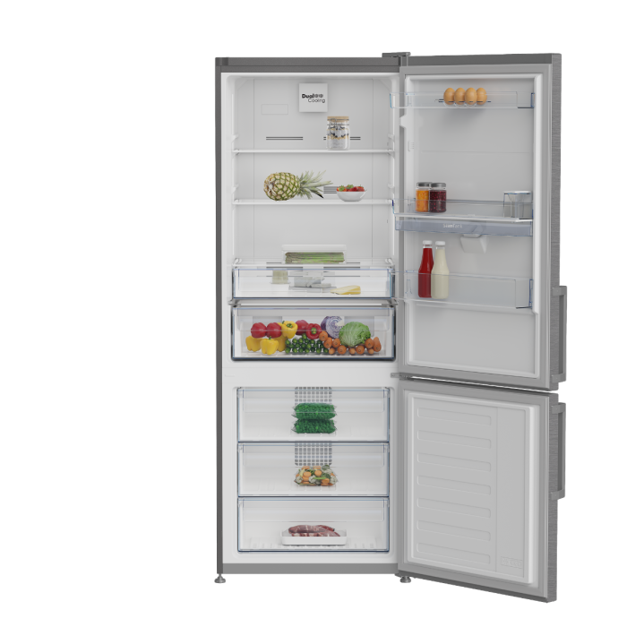 Defy 450l Grey Naturelight Combi Fridge - DAC705