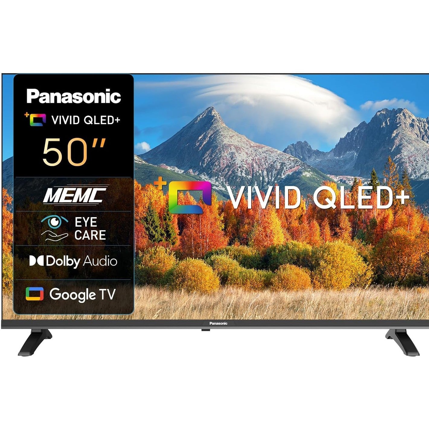 Panasonic 50" TN-50S55CGF 2K QLED Google Smart TV with Dolby Audio, Chromecast Built-in, Google Assistant, HDR10/HLG