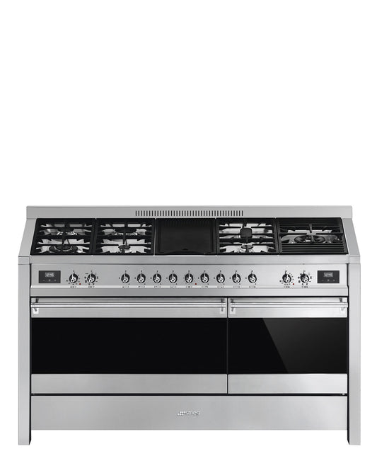 Smeg Opera Gas Electric Range Cooker - Stainless Steel