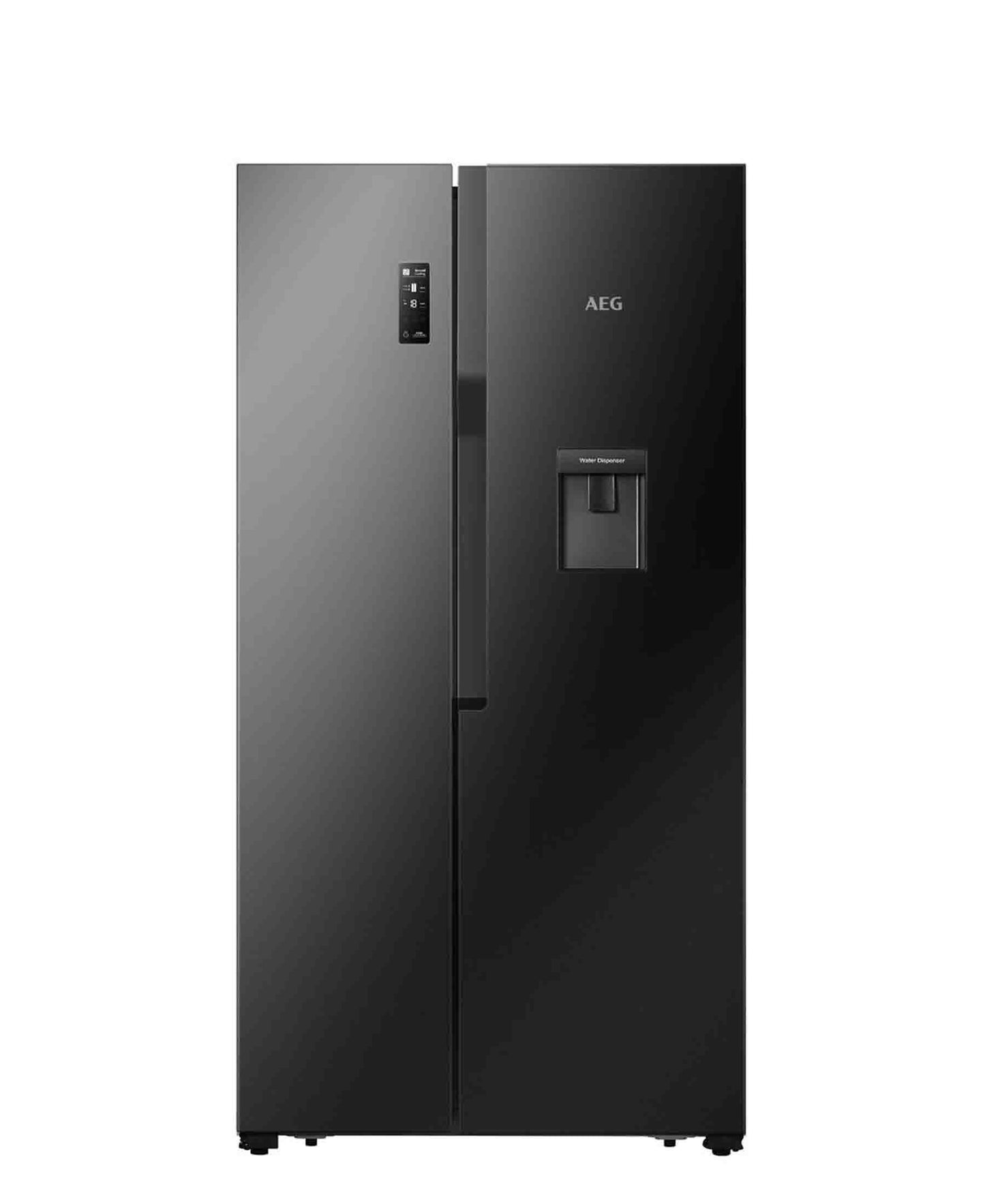 AEG 566L Matte Black Side by Side Refrigerator - RXB57011NG