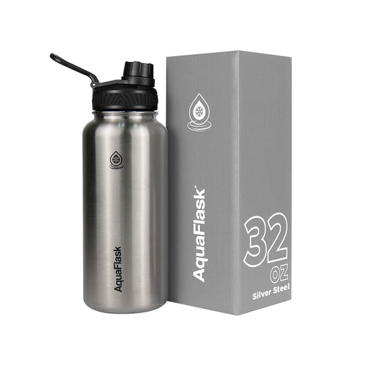 Aquaflask 950ml Flask Silver Steel