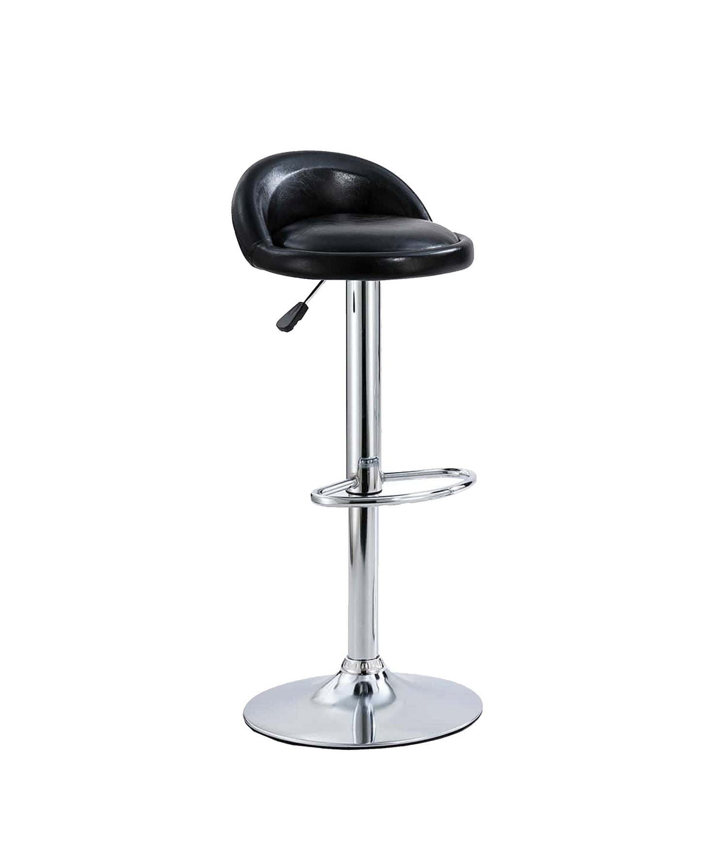 B02 Black PU Leather Bar Chair