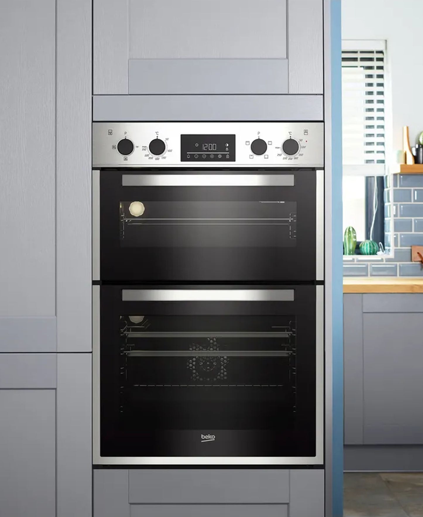 Beko 60cm Built-In Double Oven -  Inox