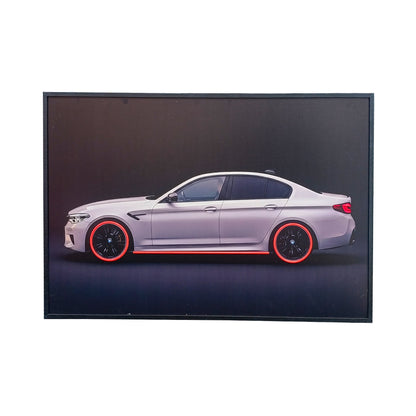80 x 120cm Car Frame with LED Lights White & Red