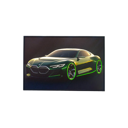 40 x 60cm Car Frame with LED Lights Green