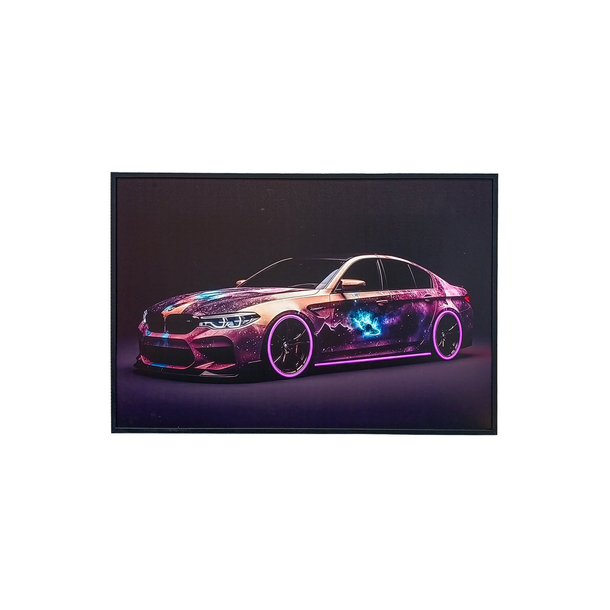 40 x 60cm Car Frame with LED Lights Purple