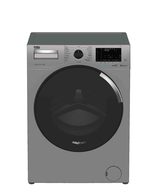 Beko 10kg AquaTech Front loader Washing Machine - Metallic