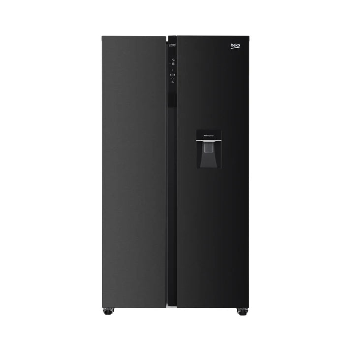 Beko 521L 91cm Side By Side Fridge Dark Inox