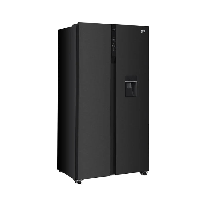 Beko 521L 91cm Side By Side Fridge Dark Inox