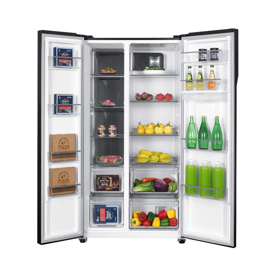 Beko 521L 91cm Side By Side Fridge Dark Inox