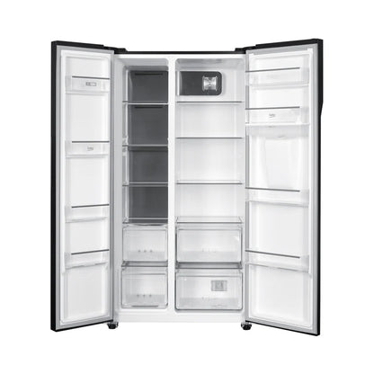 Beko 521L 91cm Side By Side Fridge Dark Inox