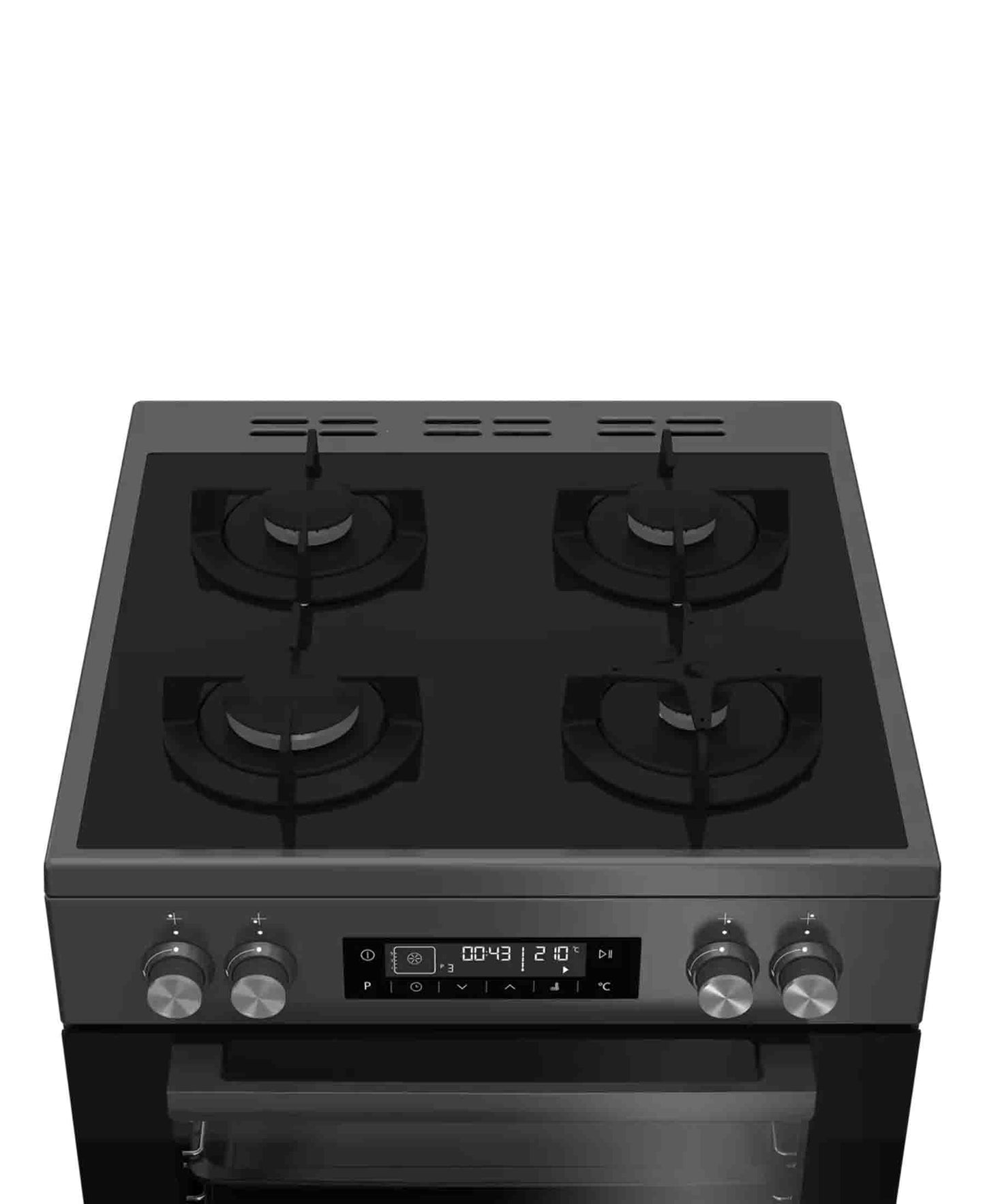 Beko 60cm Multifunction Gas on Glass Stove -Anthracite
