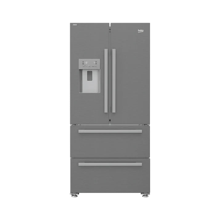 Beko 84cm French Door Fridge Pearl Steel GNE60532DX