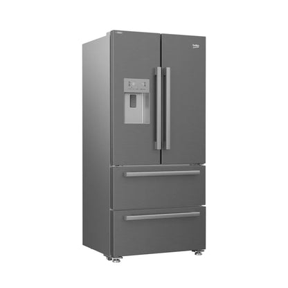 Beko 84cm French Door Fridge Pearl Steel GNE60532DX