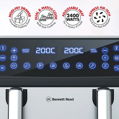 Bennett Read 10.5Lt Triple Zone Air Fryer Black