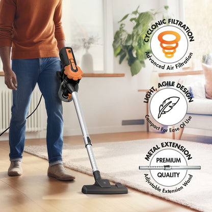 Bennett Read CycloTech Stick Vacuum Black & Orange