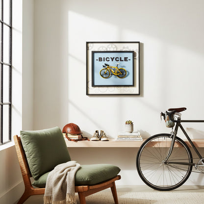 40 x 40cm Bicycle Frame Yellow